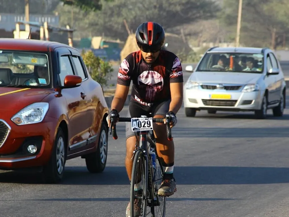 Prakash racing as number 029 in the BBCh Race #02 individual time trial.